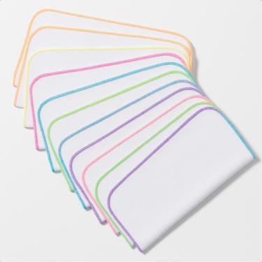 Imagem de Kit 15 Panos Pia Multiuso Limpeza Cozinha Alvejado Overloque - Santa M