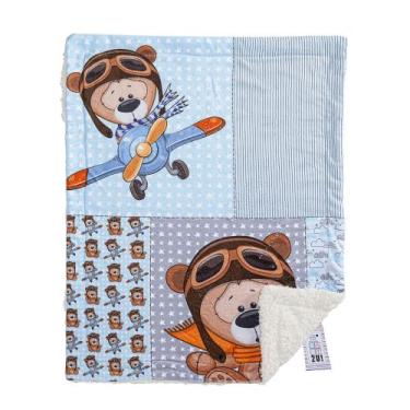 Imagem de Manta Microfibra Estampada Para Bebe Baby2u - Miguel Baby, Pilot