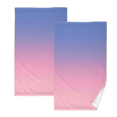Imagem de Blush Dusk Shift-15 toalhas de banho de algodão 2 peças, toalhas de mão pequenas, toalhas de banho absorventes, toalhas de banho de secagem rápida, toalhas decorativas para banheiro, cozinha, academia