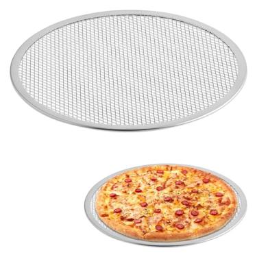 Imagem de OCS Parts Tela de alumínio para pizza de 35,5 cm | Tela de bandeja de pizza de nível comercial para cozinhar em casa, pizzarias e restaurantes