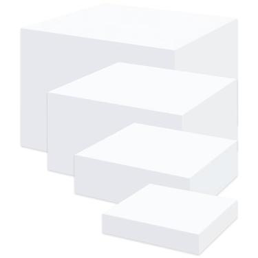 Imagem de Esayendder 4 Peças De Suportes Para Buffet, Exposição, Conjunto Exposição Sobremesas, Caixas Acrílico Em Formato Cubo (5", 6", 7", 8")