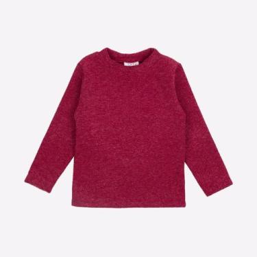 Imagem de Blusa Infantil Boucle Básica Lisa Manga Longa Inverno - - Fofotinhos, 