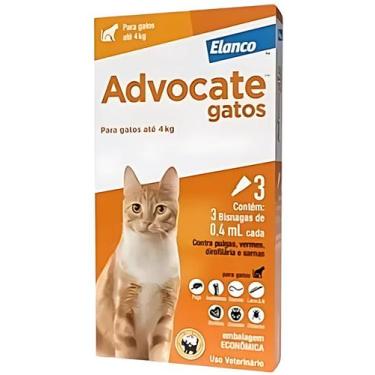 Imagem de Antipulgas Advocate Para Gatos Até 4 Kg Combo 3 Pipetas - Elanco
