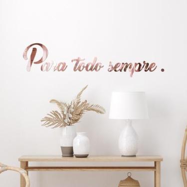 Imagem de Espelho Decorativo Para Todo Sempre Rosé - Inove Papéis de Parede