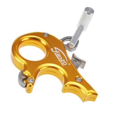 Imagem de JIANZD Acessório de arco composto de 3 dedos para liberação de arco com arco e flecha - Amarelo