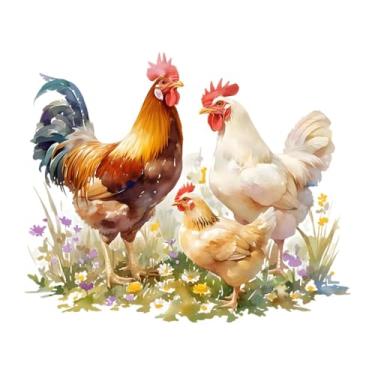 Imagem de Wswqop Adesivo de parede PVC Papel de parede Frango de fácil de remover decoração de de fundo para hotel