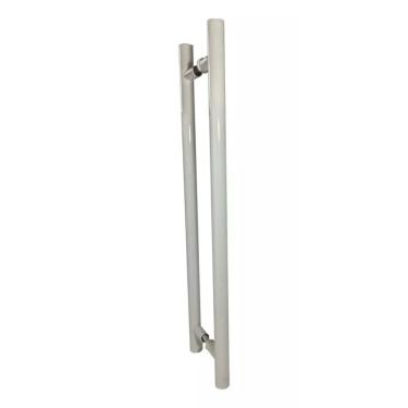 Imagem de Puxador Para Portas Madeira / Vidro Tubular Branco - 40 Cm