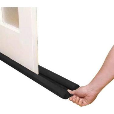 Imagem de Protetor Veda Porta 80 Cm Rolinho Duplo - Poteção De Insetos Cor Preto