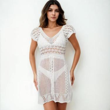 Imagem de Saída de Praia Quimono Tricô Tendência Verão - Vitrine Collection, Bra