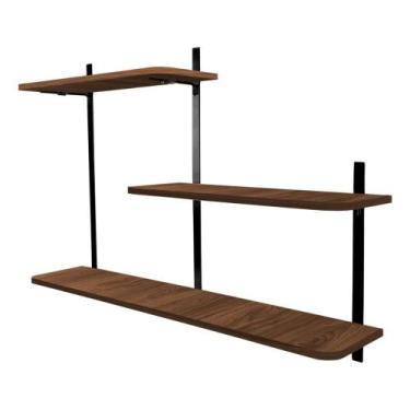 Imagem de Nicho Prateleira Parede Leeds Decoração - Loja da Isa, Preto/Villandry