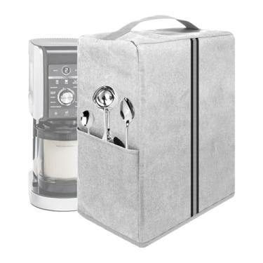 Imagem de Kingshion Capa Protetora Contra Poeira Para Máquina De Sorvete Compatível Com Ninja Nc501 Creami Deluxe 11 Em 1 E Frozen Treat Cream/Ninja Nc301 - Cinza Claro