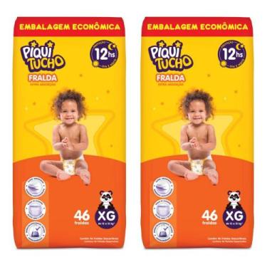 Imagem de KIT 2 Fraldas Descartáveis Piquitucho Hiper - Todos os Tamanhos, XG