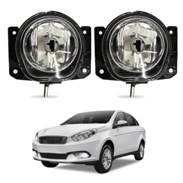 Imagem de Par Farol de Milha para Grand Siena 2012 a 2021 Farolete Auxiliar Neblina