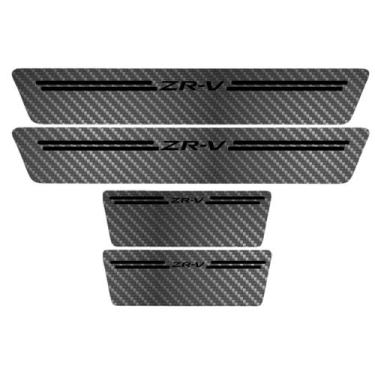Imagem de Kit Soleira Protetora Porta Premium Black Carbono - ZR-V - Jhow Adesiv
