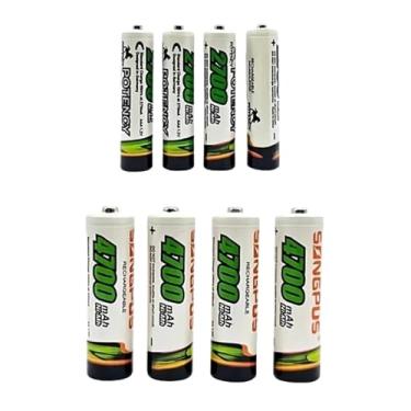 Imagem de Pilha Recarregável 4 unidades AAA 2700 mAh (PALITO) + 4 PILHAS (AA) 4700 mAh - com 4 unidades
