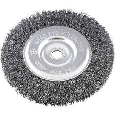 Imagem de Escova Circular Aço Carbono Ondulada  6"x1/2"x1/2" Vonder