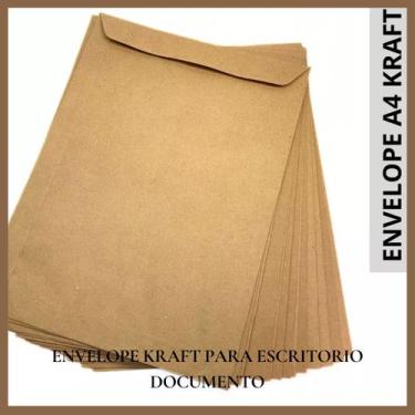 Imagem de Envelopes com 50 unid Kraft Pardo Marrom Para Escritórios - K9 COMERCI