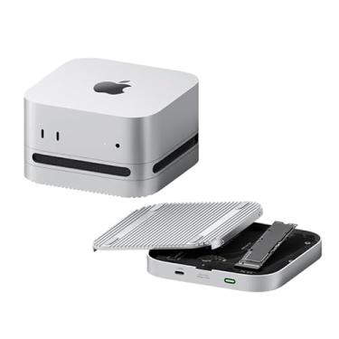 Imagem de Hagibis Gabinete Ssd M.2 Nvme De 40 Gbps Para Mac Mini M4/M4 Pro Com Suporte À Prova Poeira, Unidade Estado Sólido Usb4, Dissipador Calor Alumínio Thunderbolt 5/4/3/Usb4/3.2/3.1