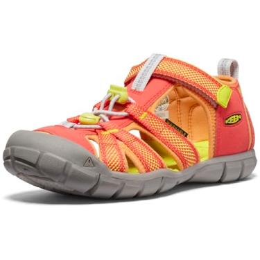 Imagem de KEEN Sandálias Fechadas Seacamp 2 Cnx, Cayenne/Evening Primrose, 1 Eua, Unissex, Infantil