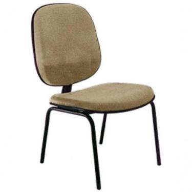 Imagem de Cadeira Diretor Fixa Para Escritório Linha Uno Bege - DESIGN OFFICE MÓ