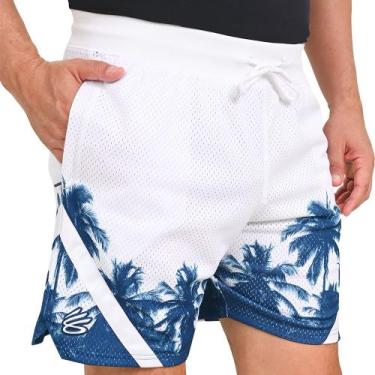 Imagem de Shorts de Treino Masculino Under Armour Curry Mesh 3, Azul, GG