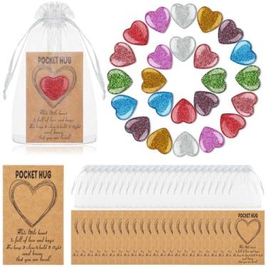 Imagem de Conjunto de fichas Pocket Hug Motiskyy, 100 pedras em forma de coração