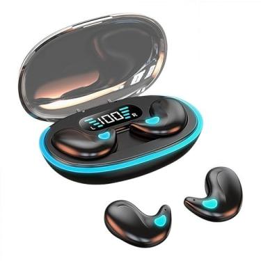 Imagem de TWS Fones de ouvido Bluetooth à prova d'água com microfone embutido para chamadas em HD para trabalho e escritório Fones de ouvido estéreo ocultos sem fio X55 para dormir-Black