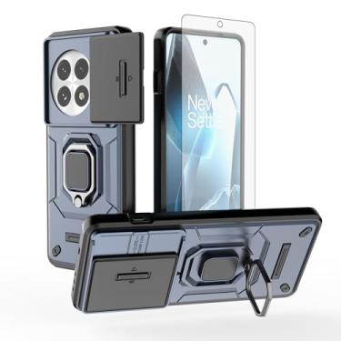 Imagem de Asuwish Capa de telefone para OnePlus 13 5G com capa de câmera deslizante de vidro temperado protetor de tela suporte de anel robusto fino protetor de grau militar celular híbrido One+ 1plus13 2025