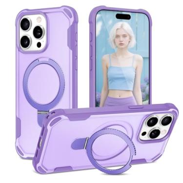 Imagem de Fingic Capa para iPhone 15 Pro Max Ring Case com Magsafe, roxo