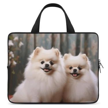Imagem de Capa para laptop, à prova de choque, bolsa de transporte para computador, cachorro da Pomerânia de pelo curto, capa para notebook, capa para laptop, resistente à água, estojos de computador, pasta