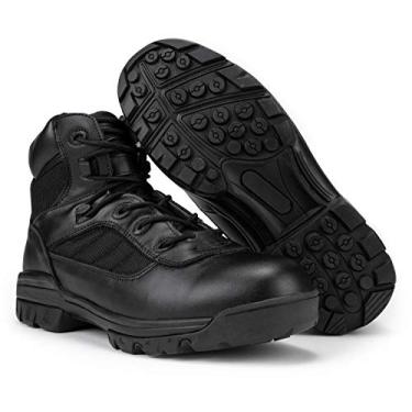 Imagem de RYNO GEAR Botas masculinas pretas táticas de combate com forro Coolmax, 15,24 cm (6"), 7.5