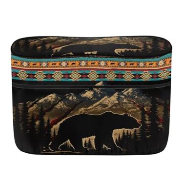 Imagem de Knextrepoy Capa de tanque de propano Western Aztec Bear RV serve para tampa dupla de tanque de propano de 13,6 kg para trailer de trailer, acessório para trailer de cilindro de gás fácil de instalar e