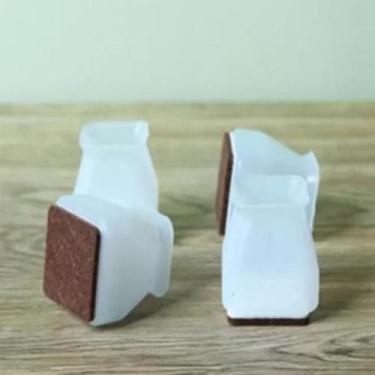 Imagem de Kit 4 Protetor Para Cadeira Mesa Feltro Silicone 20Mm A 28Mm - Geoprot