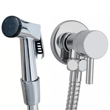 Imagem de Ducha Higiênica De Metal Completa Cromada Banheiro 1/4 De Volta