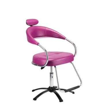 Imagem de Cadeira de Cabeleireiro e Salão de Beleza Manual Dompel Futura Rosa
