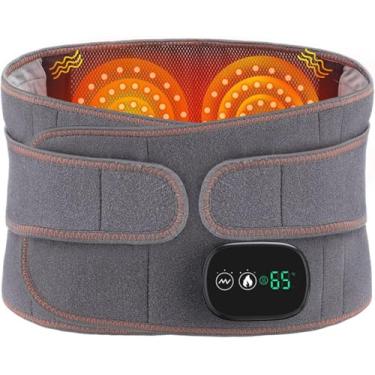 Imagem de Almofada De Aquecimento Da Cintura Correia De Aquecimento Sem Fio Suporte Lombar De Aquecimento Abdominal 3 Modos De Massagem De Aquecimento Rápido Tela Sensível Ao Toque Bateria Recarregáv