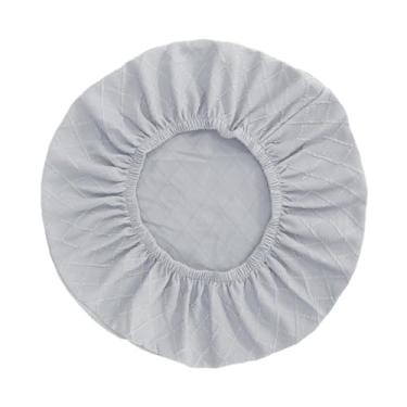 Imagem de Bothyi Capa protetora para ventilador, capa elástica meio envolta para uso interno e externo, resistente para 16-18 polegadas, pano à prova de poeira, Cinza