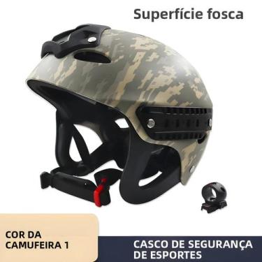 Imagem de Capacete Tático De Paintball À Prova De Choque, Trilho Guia SWAT CS, E