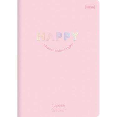 Imagem de Tilibra - Planner Grampeado 17,8 x 25,4 cm Happy 90 G 2026 - Rosa