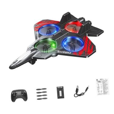 Imagem de simhoa Avião de controle remoto Hobby Helicóptero 6CH à prova d'água USB recarregável anticolisão para crianças e adultos de 8 a 16 anos Modelo de caça, Bateria única Vermelha