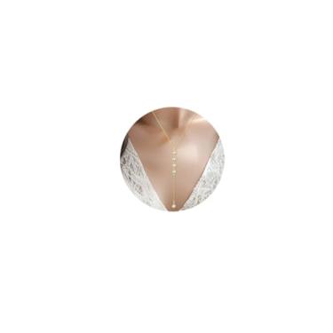 Imagem de Colar feminino banhado a ouro 14 quilates em forma de Y, colares longos de ouro delicado, minimalista, joias modernas, presentes para filha, mãe, esposa, namorada, aniversário, casamento, One Size