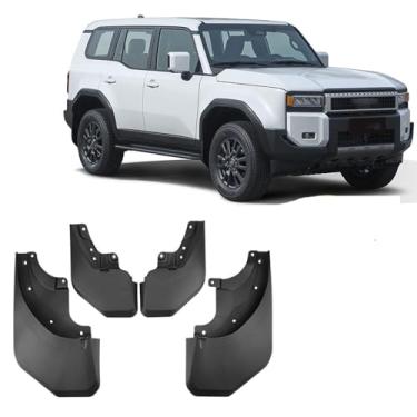 Imagem de Para-lamas e Protetores contra Respingos para Toyota Land Cruiser Prado 250 LC250 2024 2025, Alargadores Para-lamas Dianteiros e Traseiros, Para-lamas em ABS, Protetores contra Lama Pedras e Detritos