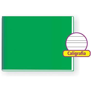 Imagem de Caderno de Caligrafia, Brochura, Tamoio, Capa Dura, Horizontal, 1/4, Verde, 48 Folhas, Unidade