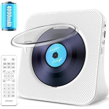 Imagem de Leitor de CD portátil Gracioso 4000mAh com alto-falante Bluetooth
