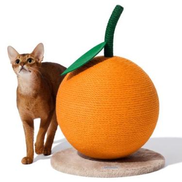 Imagem de Arranhador para gatos VETRESKA Orange Cat Scratcher com corda de sisal