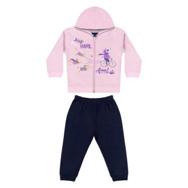 Imagem de Conjunto Jaqueta e Calça Bebê Menina Bee Loop, Roxo, P