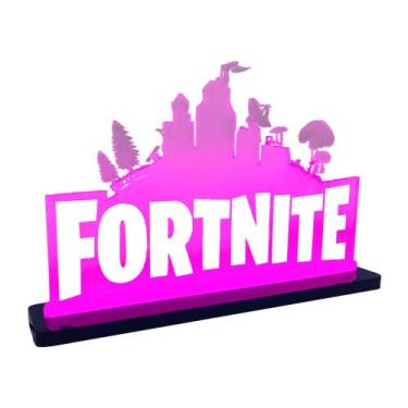 Imagem de Luminária Gamer Fortnite Cidade - Rosa - MK Displays