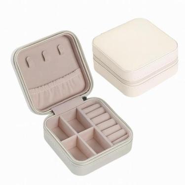 Imagem de Mini Porta-Jóias de Viagem em material sintético Pequeno - Generico