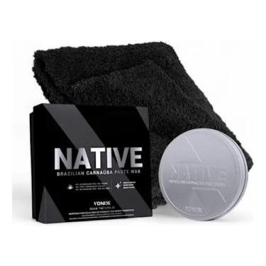 Imagem de Kit Cera de Carnaúba Native Paste Wax 100% Pura + Toalha de Microfibra Felpuda 40x40cm 410GSM Brilho Intenso e Proteção Automotiva