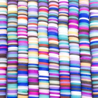 Imagem de Miçanga Passante Fio Disco Fimo Colorido 8mm 300pçs 24g - Macall
